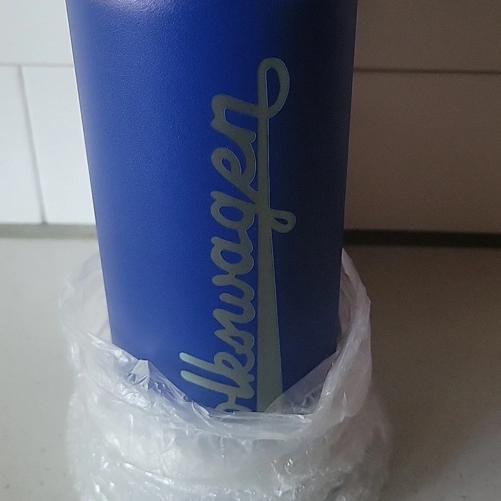 Volkswagen Blue Stainless Steel Water Bottle (LAST CANTEEN) and VW Key Ring
